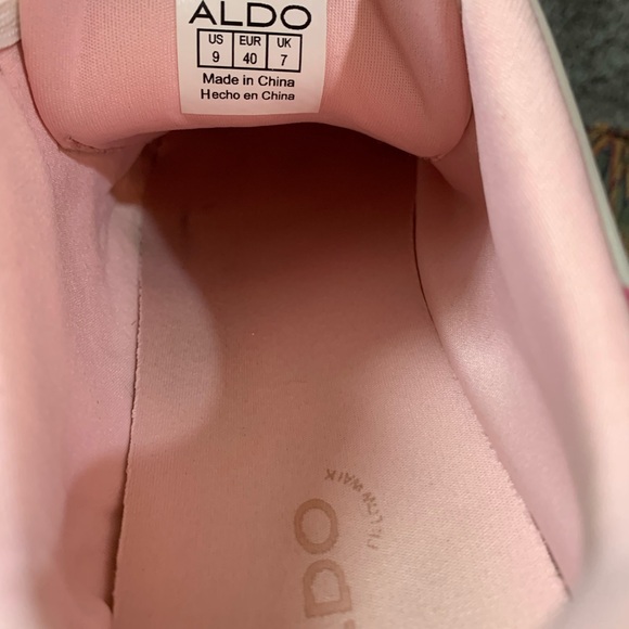 ALDO Women's Heartstep White and Pink Sneakers - Picture 5 of 5